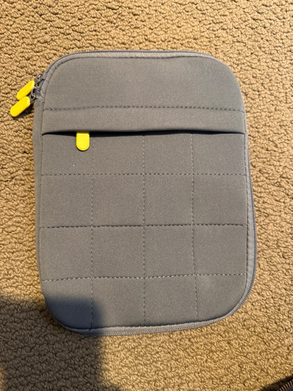 Gray travel accessories Sleeve with Yellow Accents - Protective Padded Case